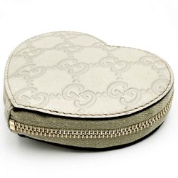 GUCCI GG pattern Guccisima coin case wallet heart ivory leather signature ladies fashion accessory IT8PKRUQBT1K