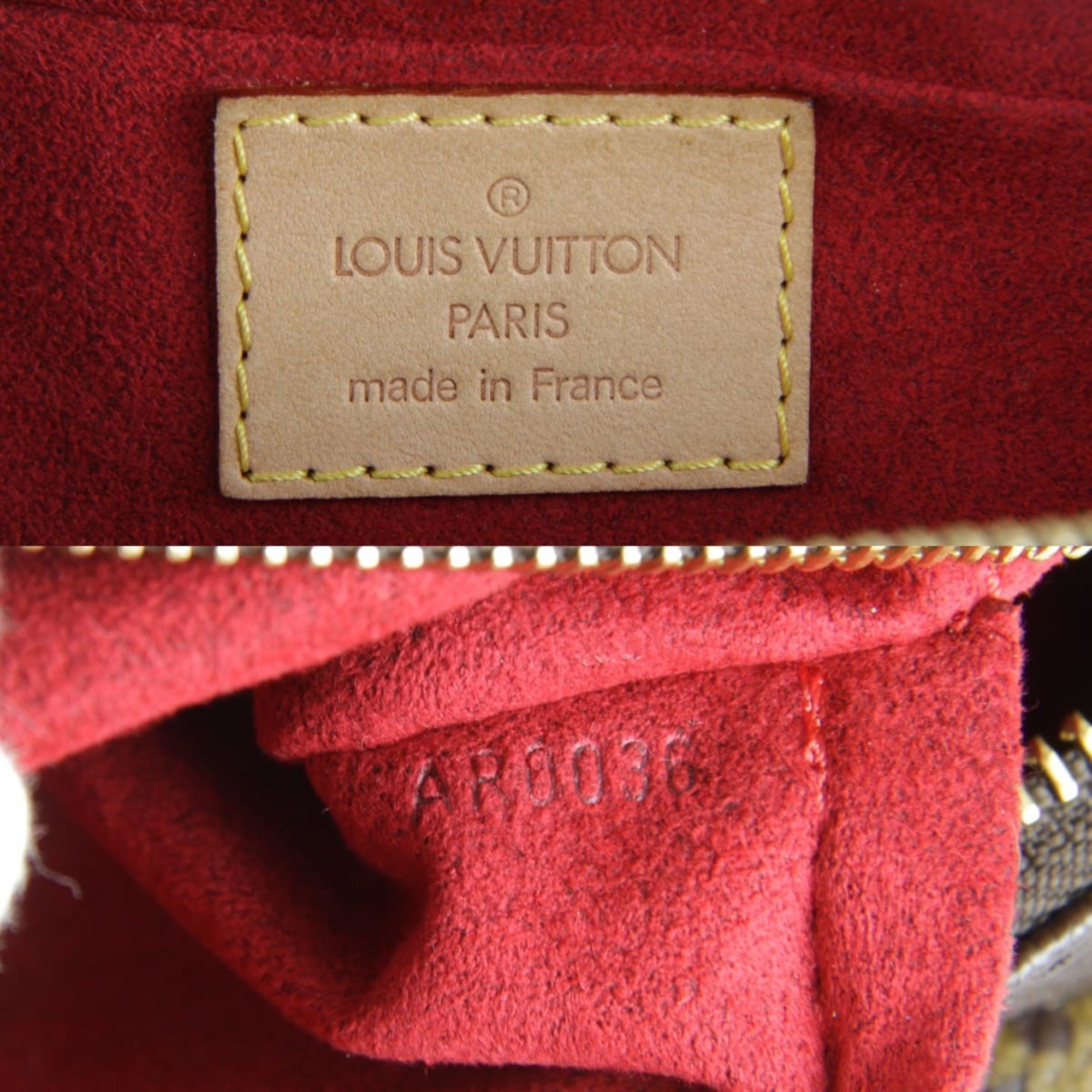 LOUIS VUITTON Monogram Vivacite M51163 Shoulder Bag Canvas Brown Women's