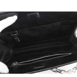 BALLY Chain Shoulder Bag Leather Black Ladies