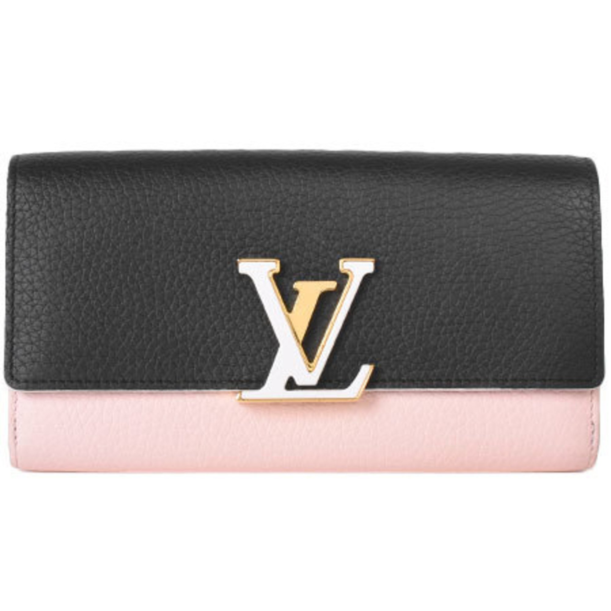 Louis Vuitton Portefeuille Capucines Long Wallet M64121 Noir MI0179 Women's