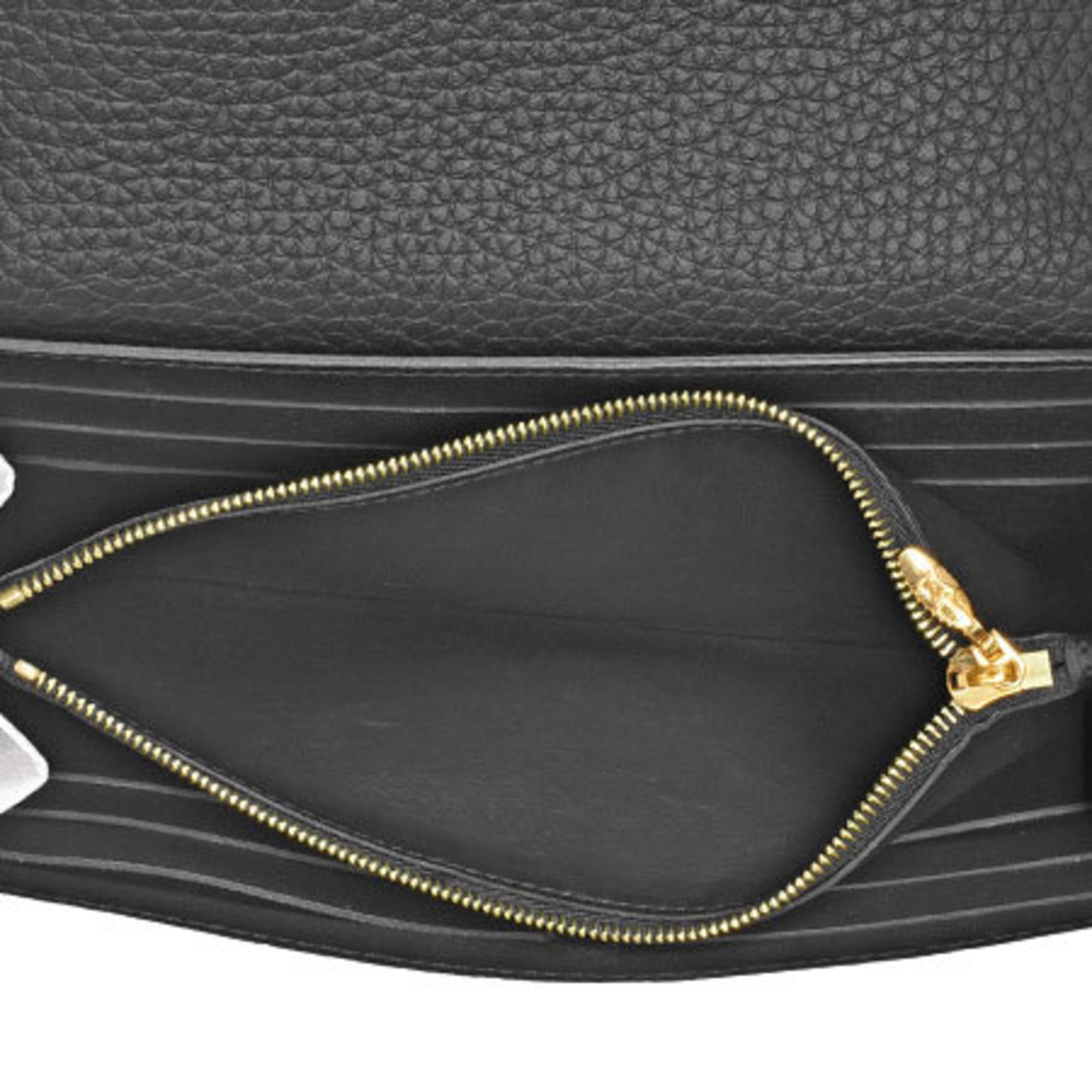 Louis Vuitton Portefeuille Capucines Long Wallet M64121 Noir MI0179 Women's