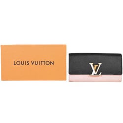 Louis Vuitton Portefeuille Capucines Long Wallet M64121 Noir MI0179 Women's