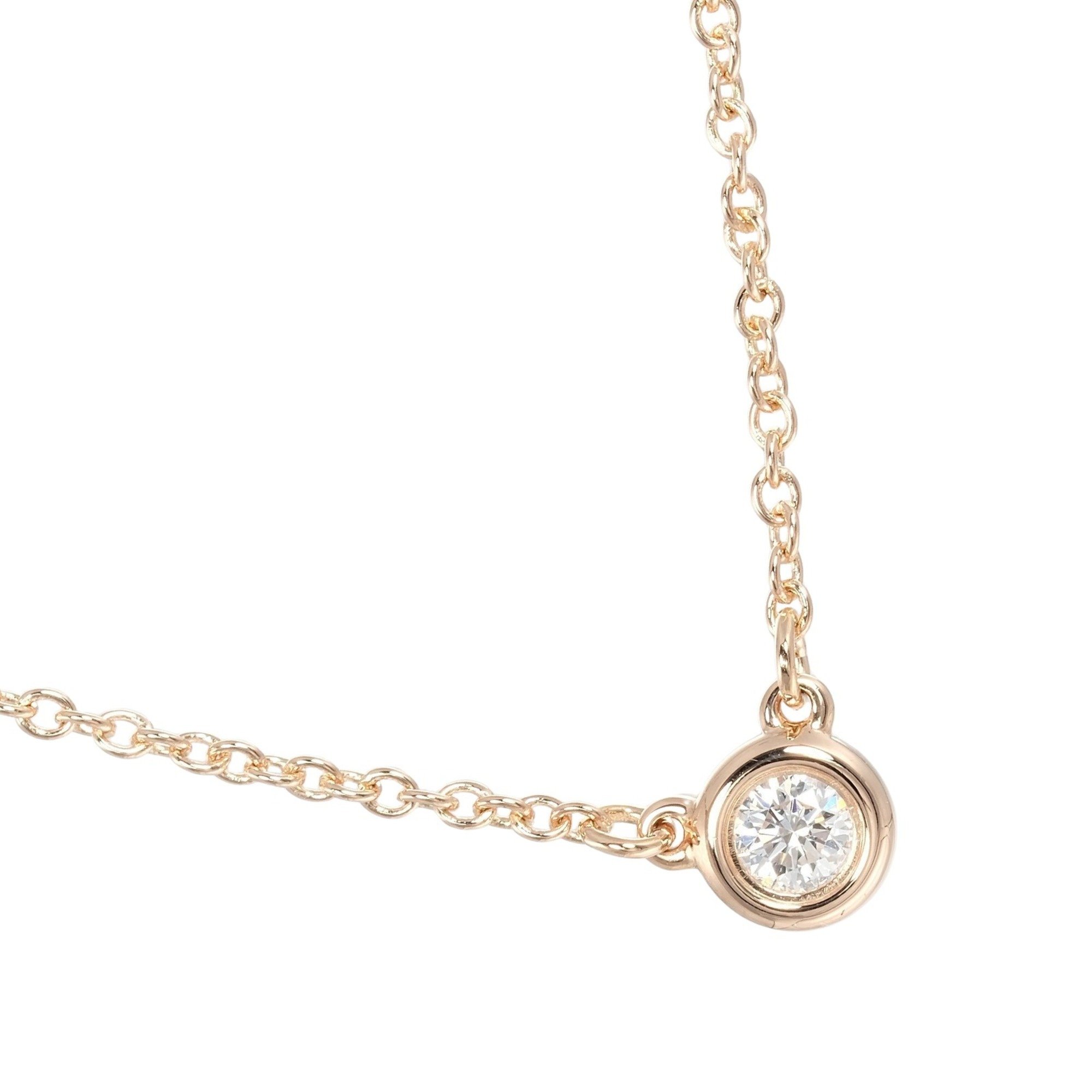 Tiffany Visor Yard Diamond Women's Necklace (Pink)