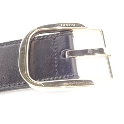 GUCCI 162934 Belt 85・34 Leather Black 180222