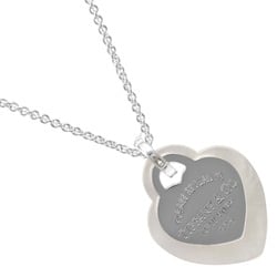 Tiffany TIFFANY&Co. Return to Double Heart Tag Necklace 925 Silver Shell Approx. 7.11g I112223040