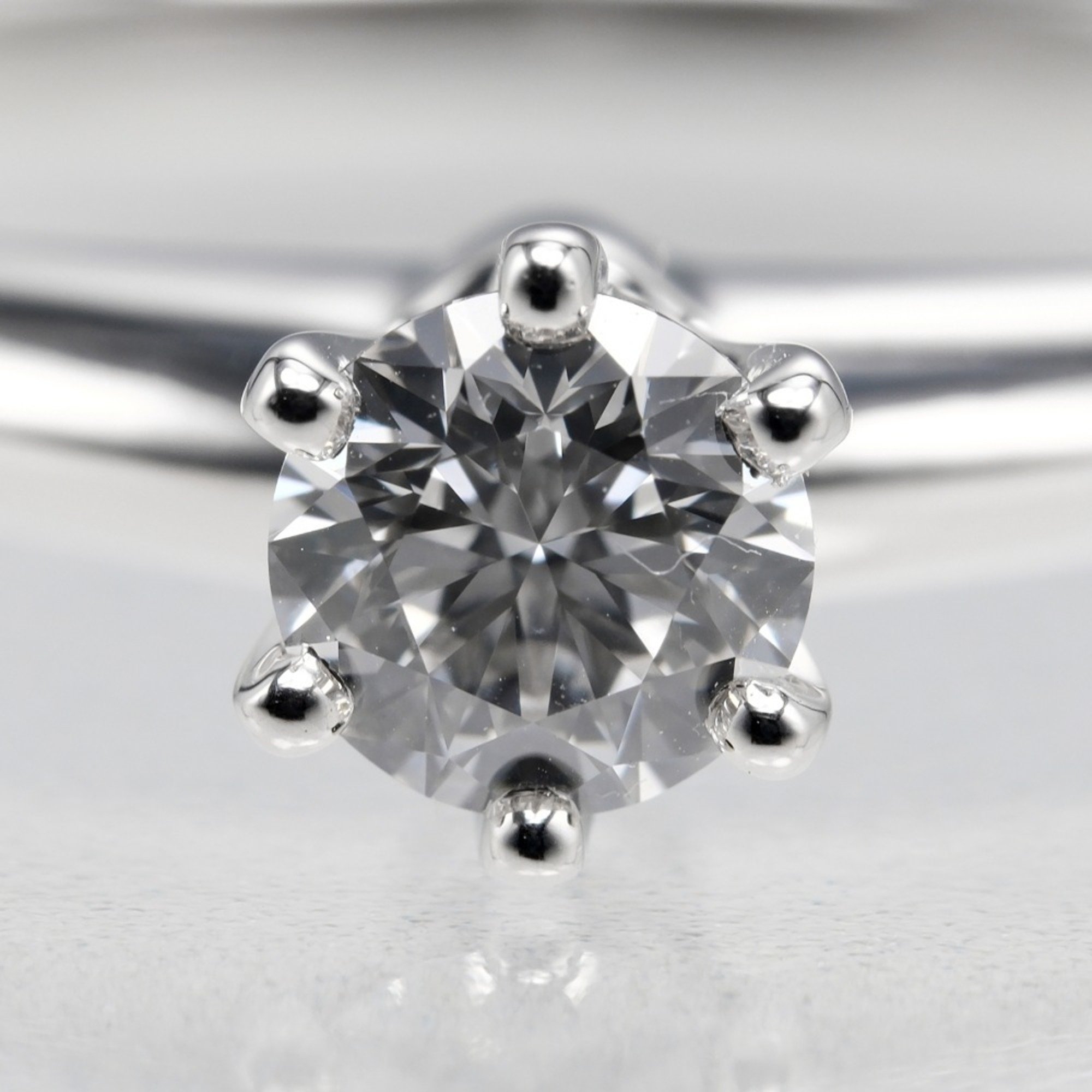 Tiffany TIFFANY&Co. Solitaire Ring 0.29ct VVS2 E 3EX Pt950 Platinum Diamond Approx. 4.17g I112223098