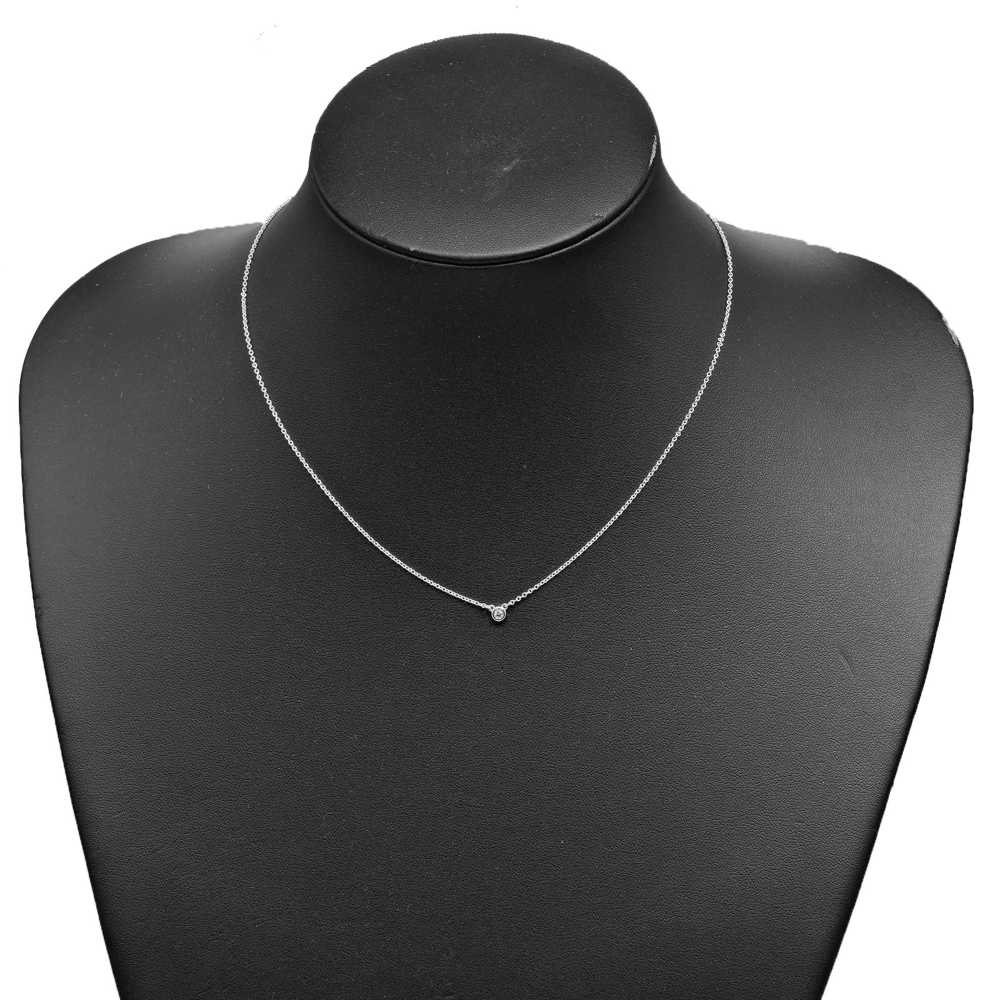 Tiffany TIFFANY&Co. Visor Yard Necklace 925 Silver Diamond Approx. 1.53g I112223030