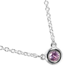 Tiffany TIFFANY&Co. Visor Yard Necklace 925 Silver Pink Sapphire Approx. 1.56g I112223033