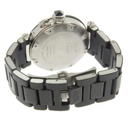 Cartier CARTIER Pasha Watch Seatimer Date W31077M7 Stainless Steel x Rubber Silver Black Automatic Dial Men's I213023041