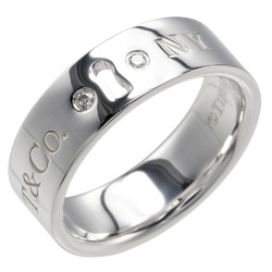 Tiffany TIFFANY&Co. Lock Ring Silver 925 2P Diamond Approx. 5g I112223005