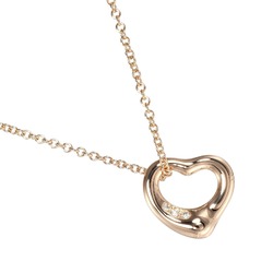 Tiffany TIFFANY&Co. Open Heart 11mm Necklace K18 PG Pink Gold 3P Diamond Approx. 2.91g I112223148