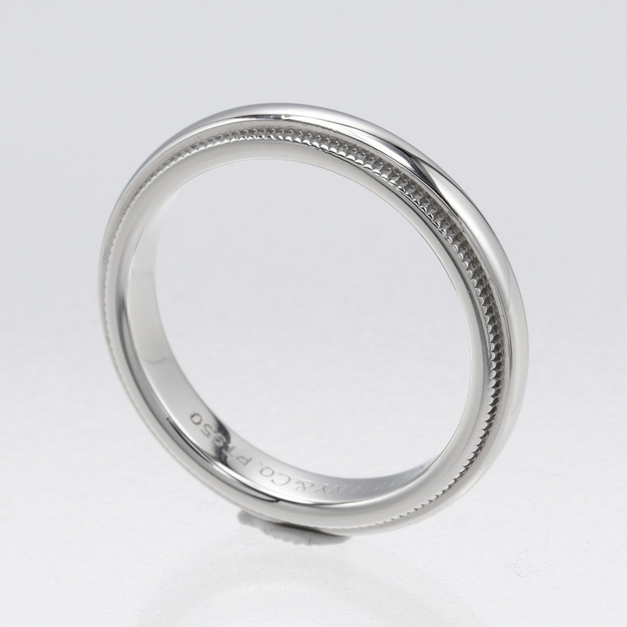 Tiffany TIFFANY&Co. Together Milgrain 3mm Ring Pt950 Platinum Approx. 4.75g I112223089