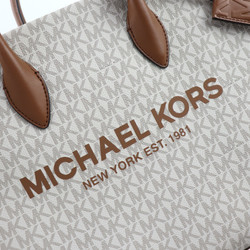 Michael Kors MIRELLA MD EW TOTE Handbag 35F2G7ZT2B PVC Leather Vanilla Tote Bag Shoulder