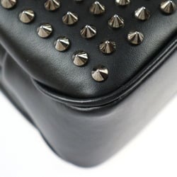 Christian Louboutin TRILOUBI SMALL Shoulder bag 1165020 Calf leather Black Gunmetal hardware Handbag Chain Spike studs