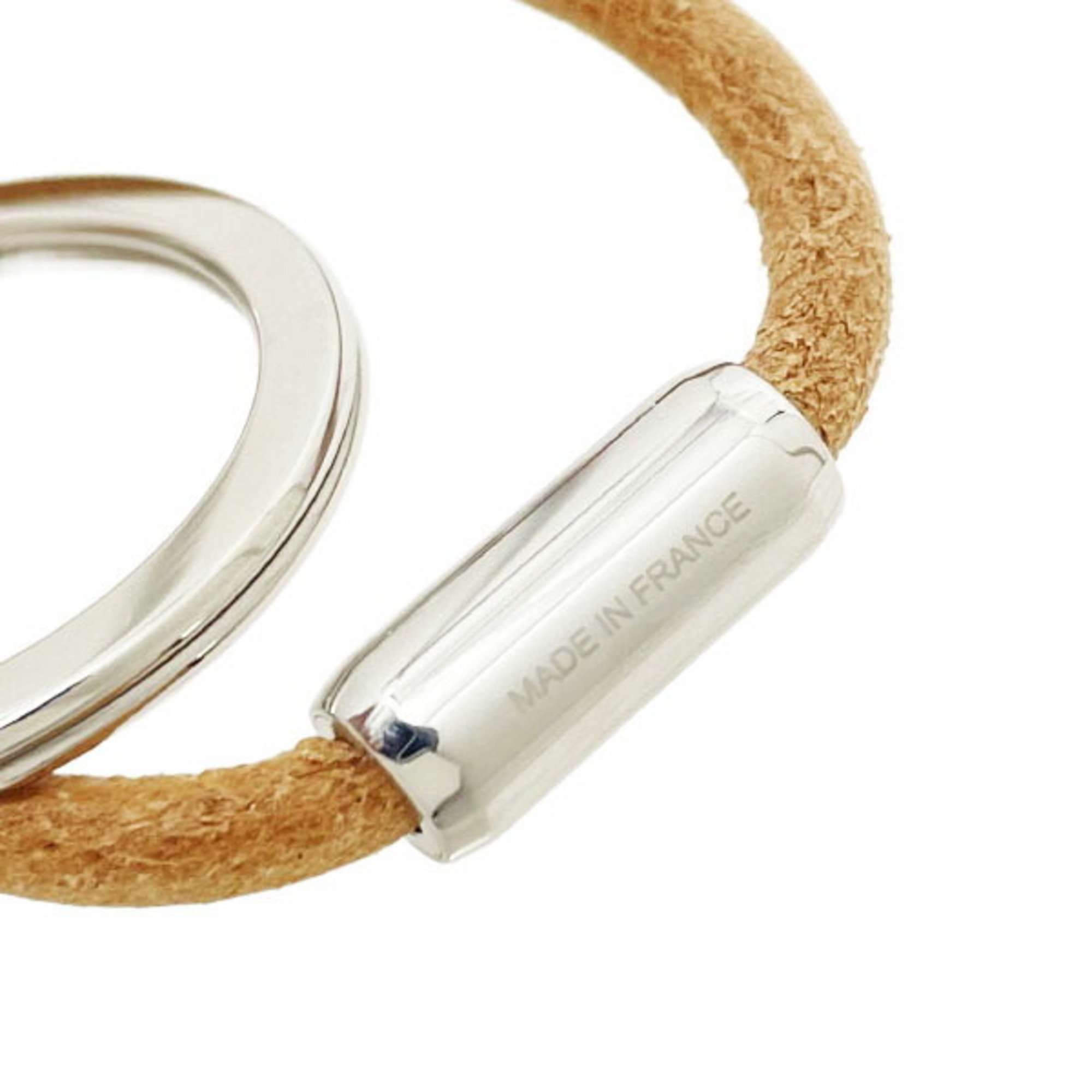 Hermes Keychain Mobile H Leather Natural HERMES Motif Bag Charm Key Ring SY-13039
