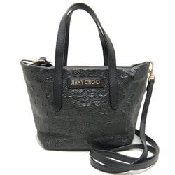 JIMMY CHOO Jimmy Choo Handbag 2WAY Star Embossed Leather Black 251298