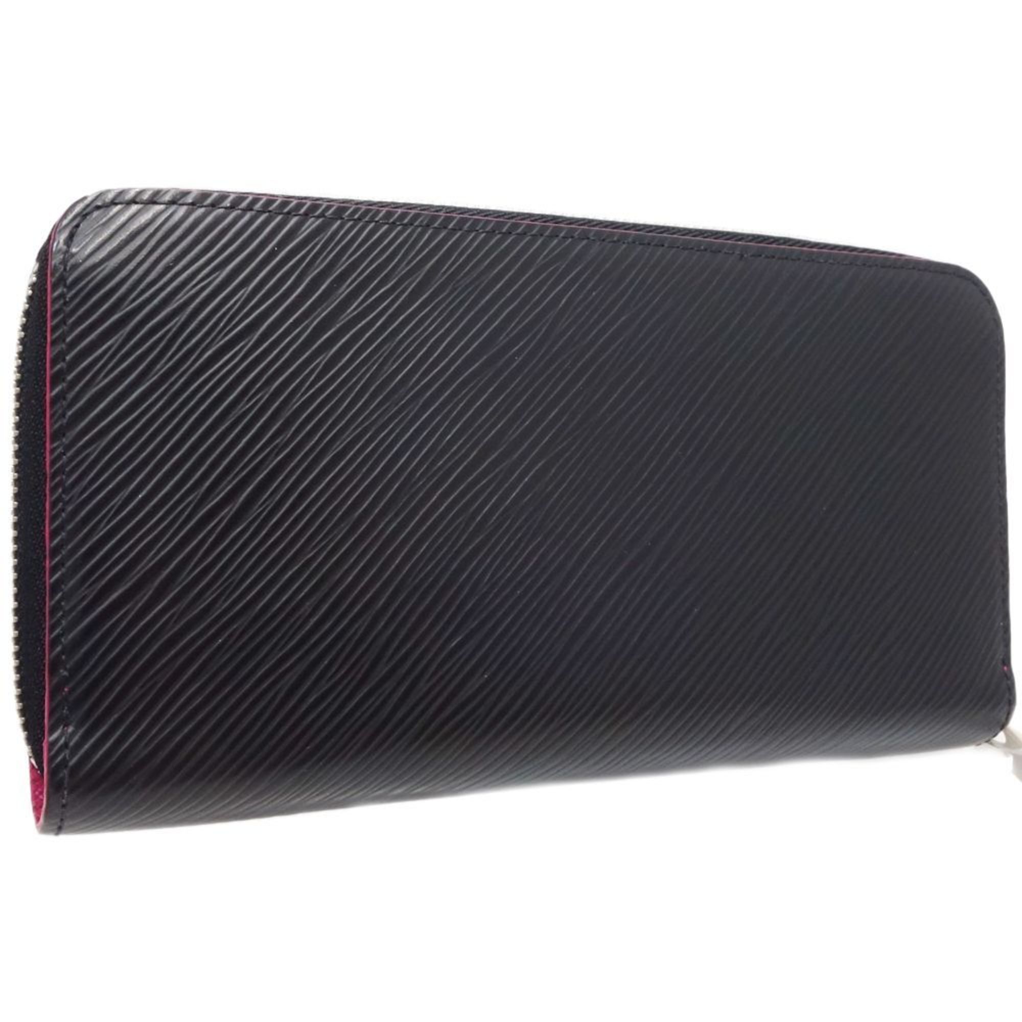 LOUIS VUITTON Epi Zippy Wallet M64838 Long Noir Hot Pink 083891