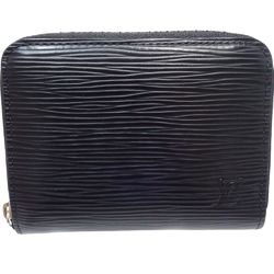 LOUIS VUITTON Epi Zippy Coin Purse M60152 Case Noir 083853