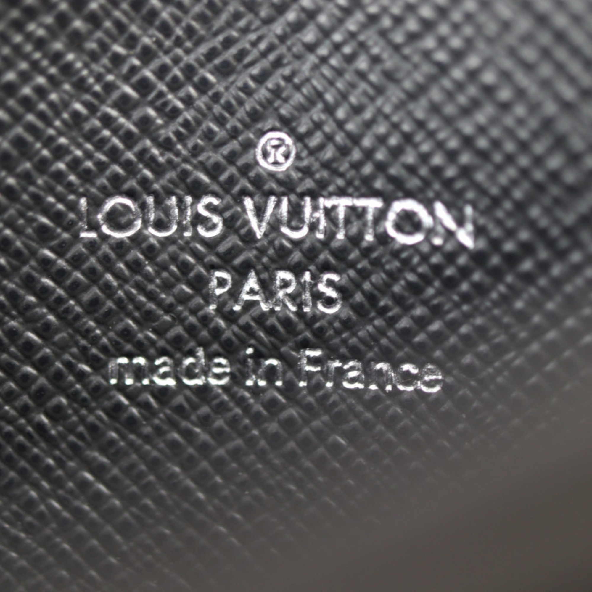 LOUIS VUITTON Porto Cult Double Card Case M32730 Taiga Black Business Holder Vuitton