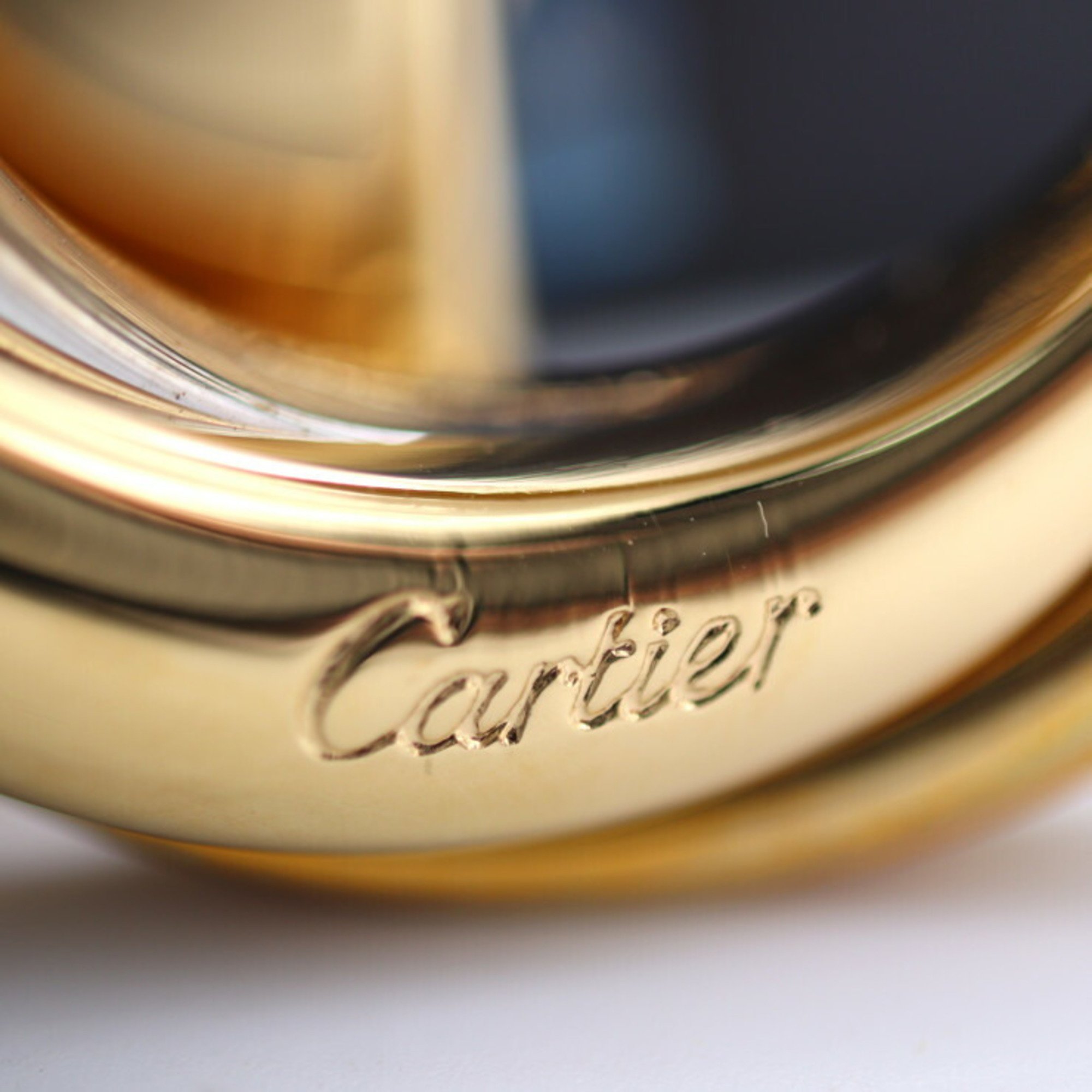 CARTIER Trinity Reversible Belt L5000112 Calf Leather Black Brown Gold &