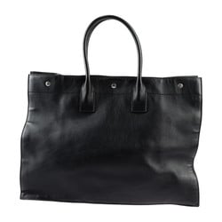 Yves Saint Laurent SAINT LAURENT PARIS Saint Laurent Paris Rive Gauche Tote Bag 587273 Leather Black Handbag