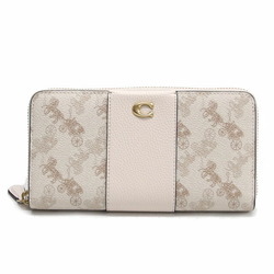 Coach Horse & Carriage Round Long Wallet Ivory