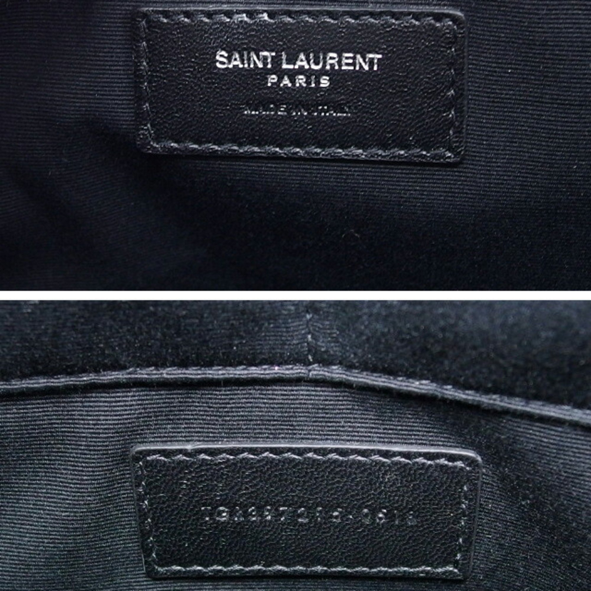 Saint Laurent Paris Smoking Forever Clutch Bag Black