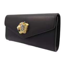 GUCCI Gucci Raja Broadway Clutch Bag 576532 Leather Black Second Tiger Head