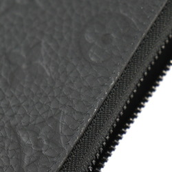 LOUIS VUITTON Zippy Wallet Vertical Monogram Embossed Long M69047 Taurillon Leather Black Round Vuitton