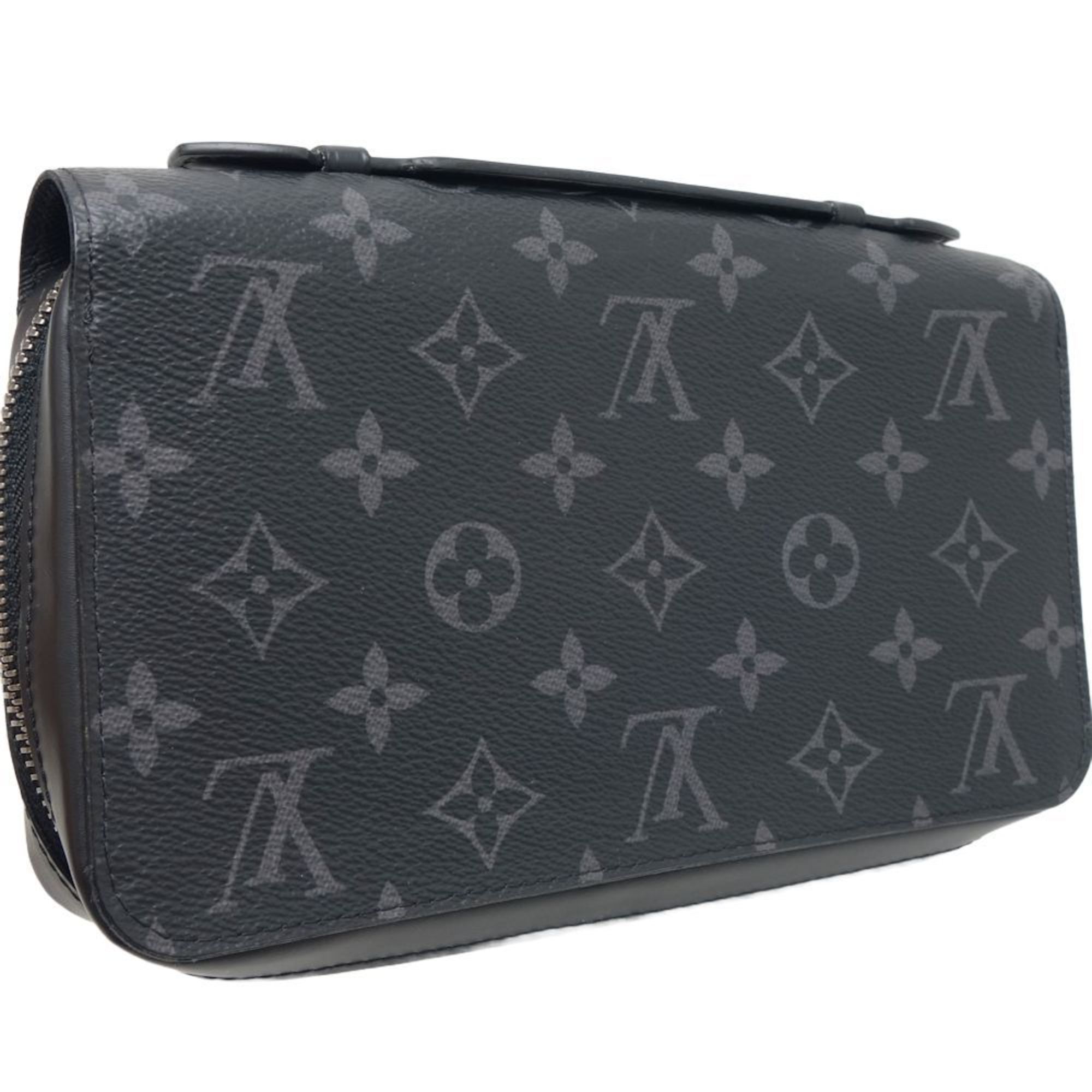 LOUIS VUITTON Zippy XL M61698 Long Wallet Monogram Eclipse Black 180200