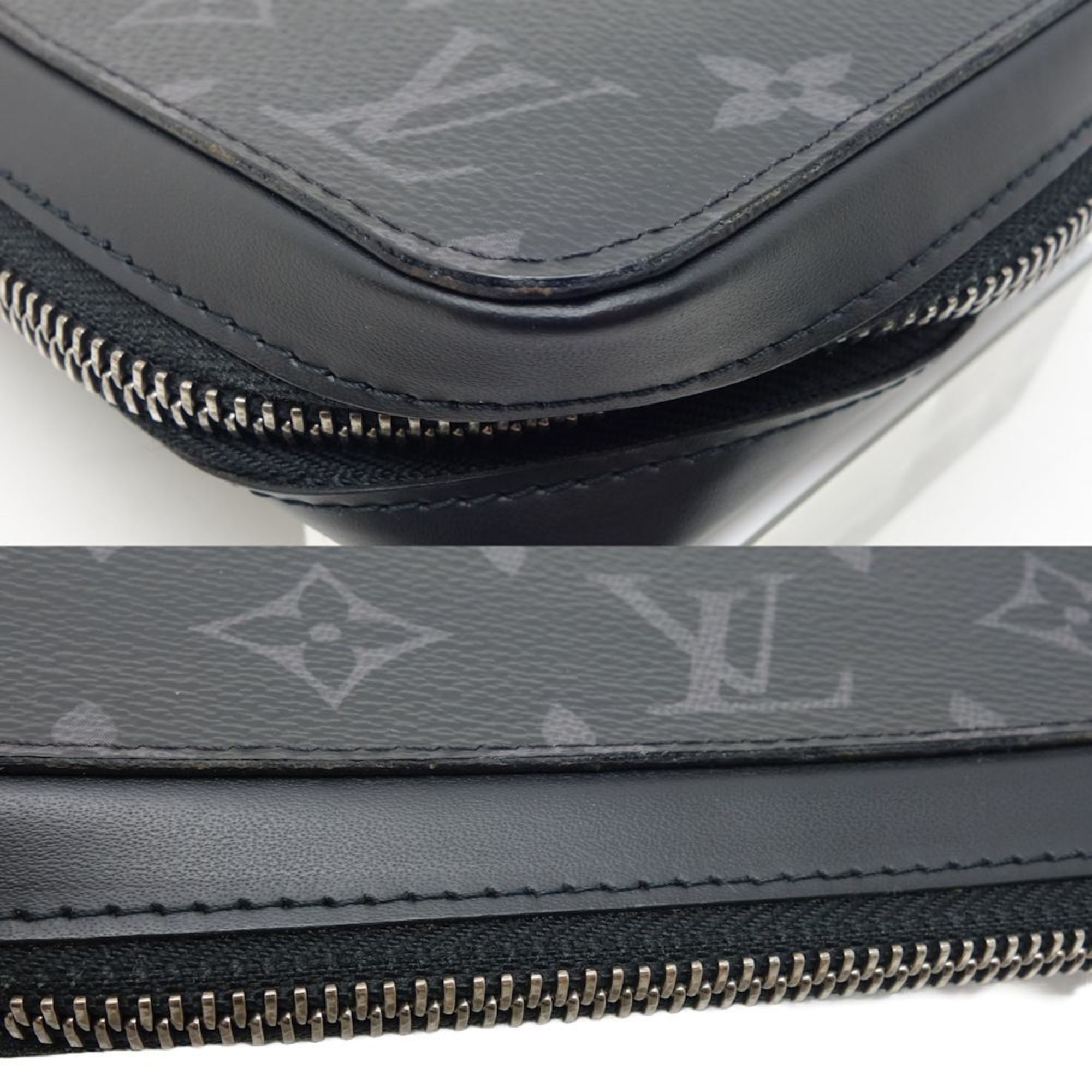 LOUIS VUITTON Zippy XL M61698 Long Wallet Monogram Eclipse Black 180200