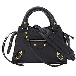 BALENCIAGA Bag Women's Brand Handbag Shoulder 2way Leather Neoclassic City Mini Black 638524 Compact Micro