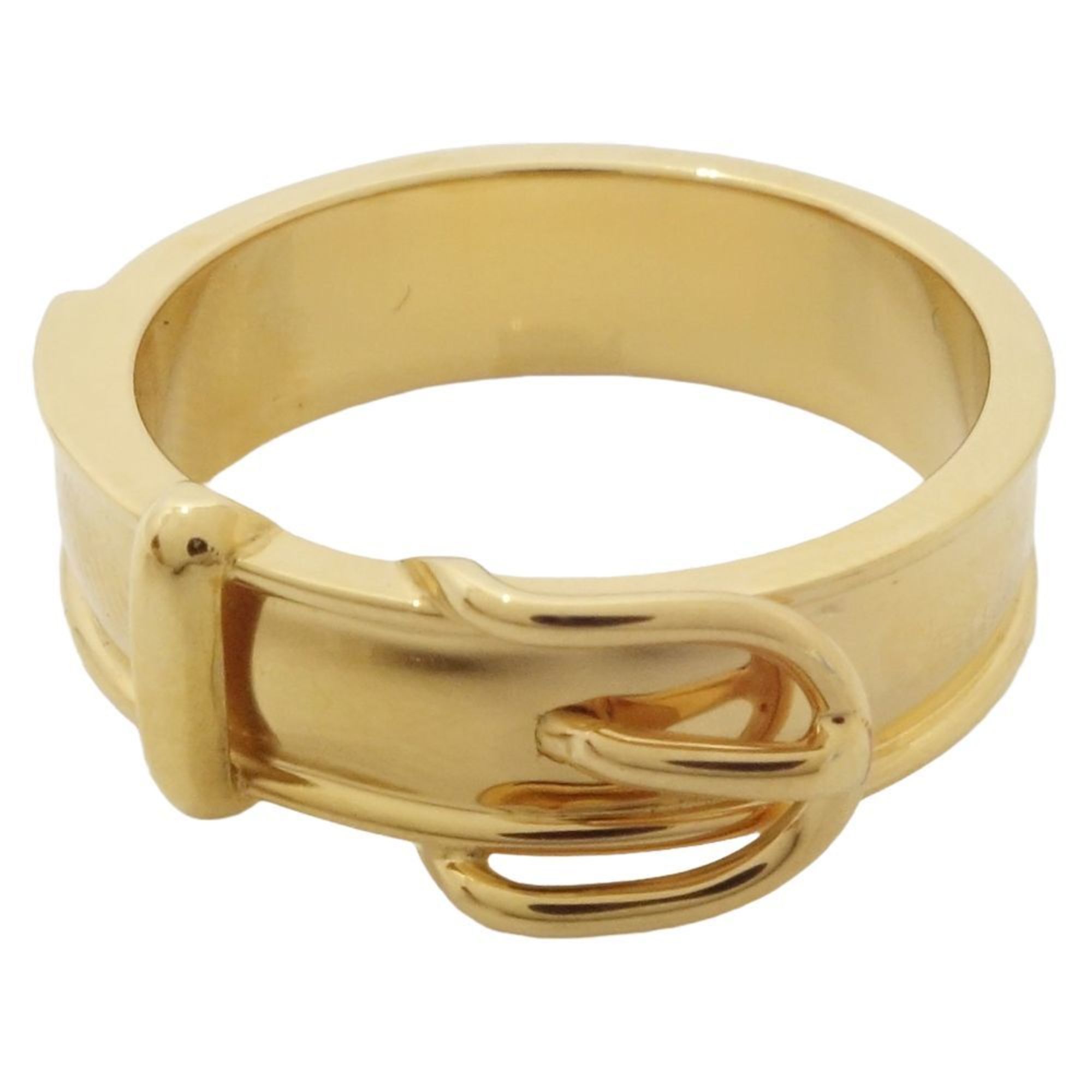 HERMES Belt Motif Scarf Ring GP (Gold Plated) Gold 180088