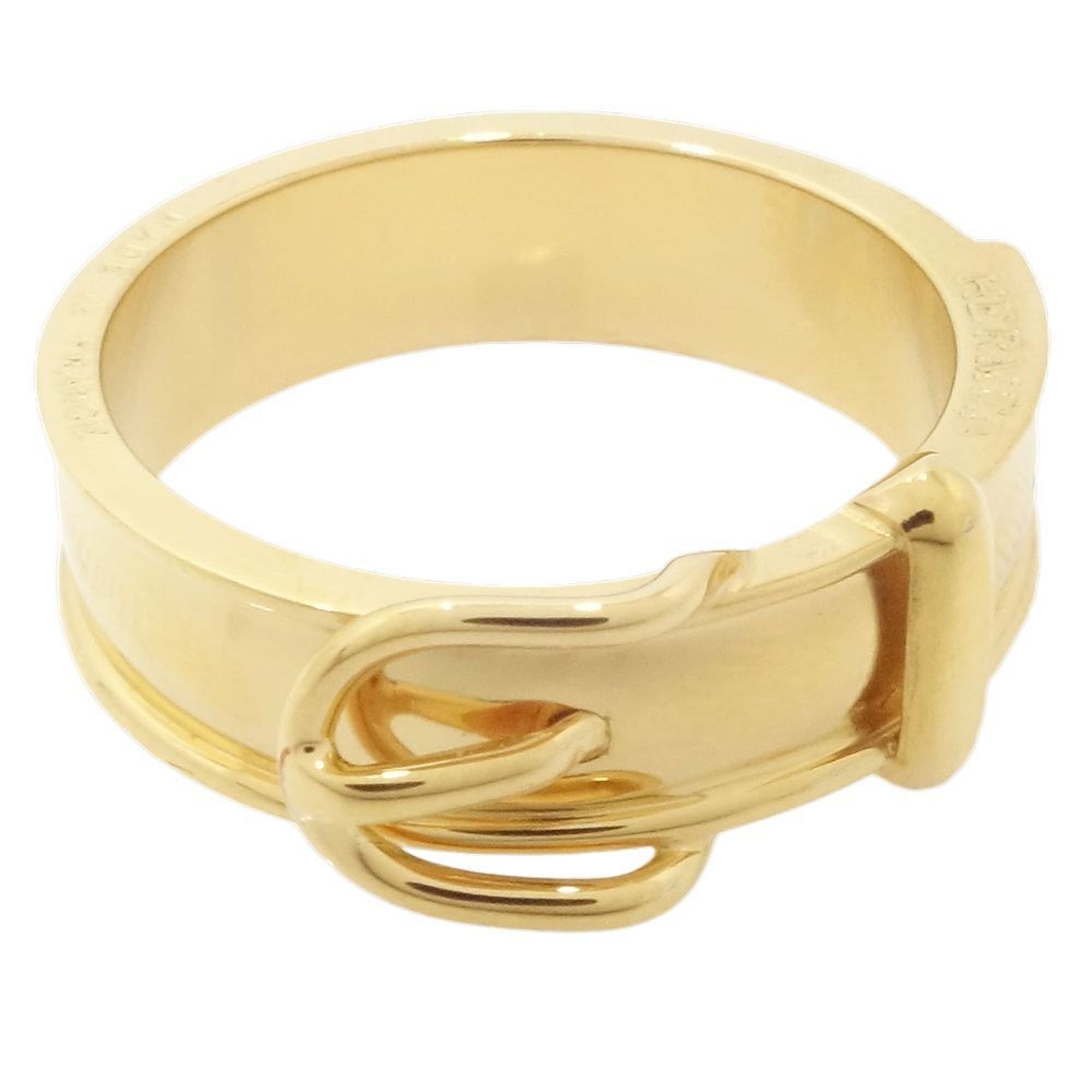 HERMES Belt Motif Scarf Ring GP (Gold Plated) Gold 180088