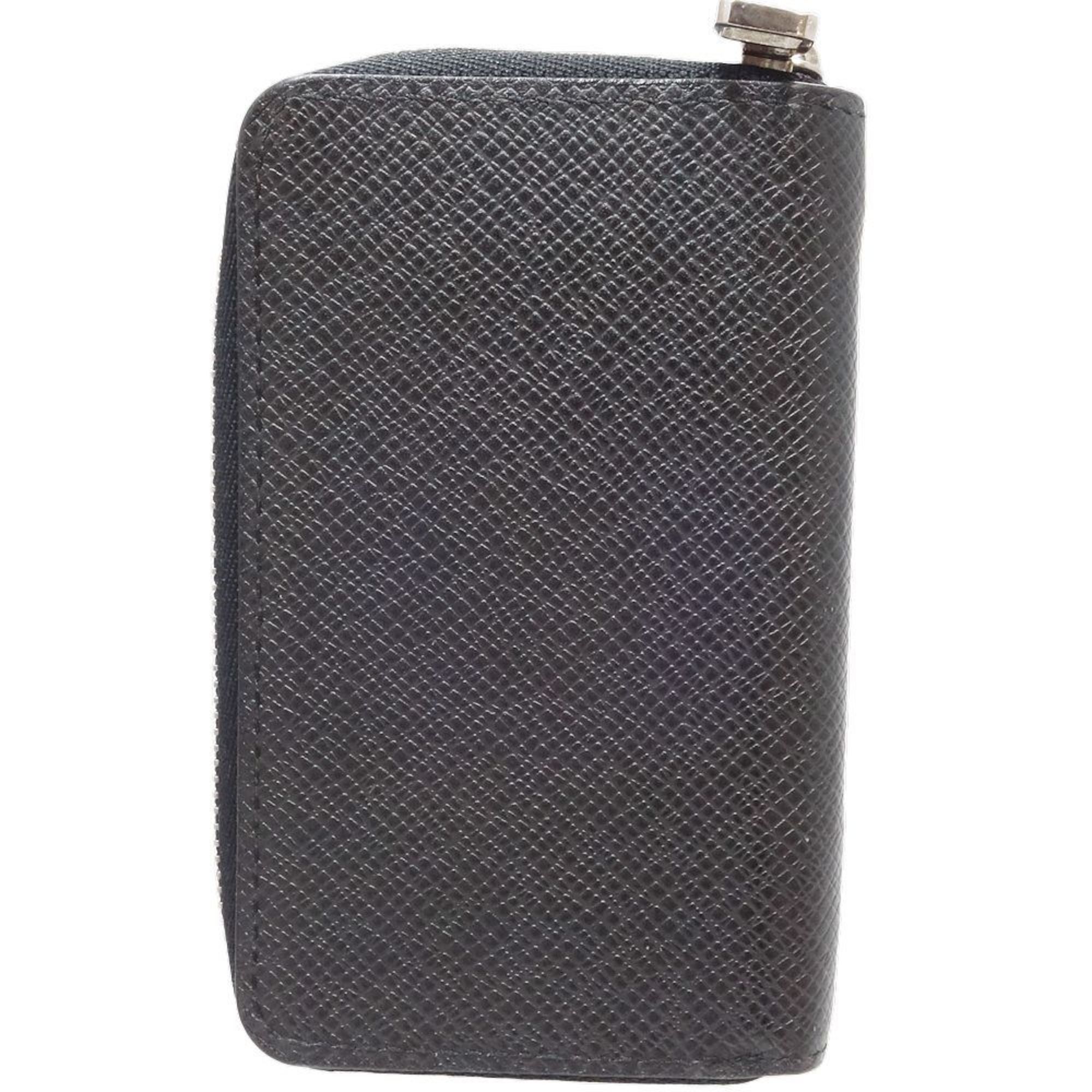 LOUIS VUITTON Taiga Zippy Coin Purse M30511 Case Noir 083889