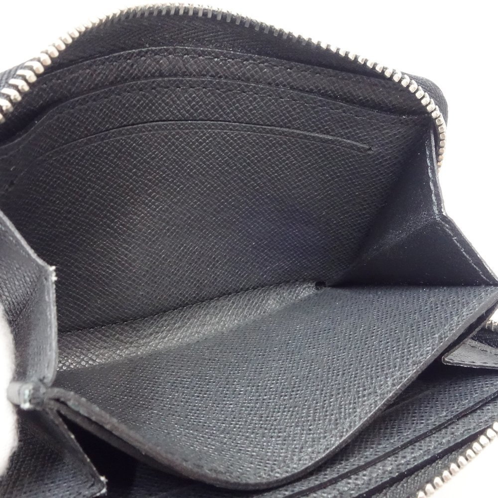 LOUIS VUITTON Taiga Zippy Coin Purse M30511 Case Noir 083889