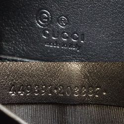 GUCCI Gucci Round Zipper Micro Guccisima 449391 Long Wallet Leather Black Outlet 180143
