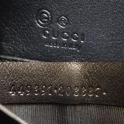 GUCCI Gucci Round Zipper Micro Guccisima 449391 Long Wallet Leather Black Outlet 180143