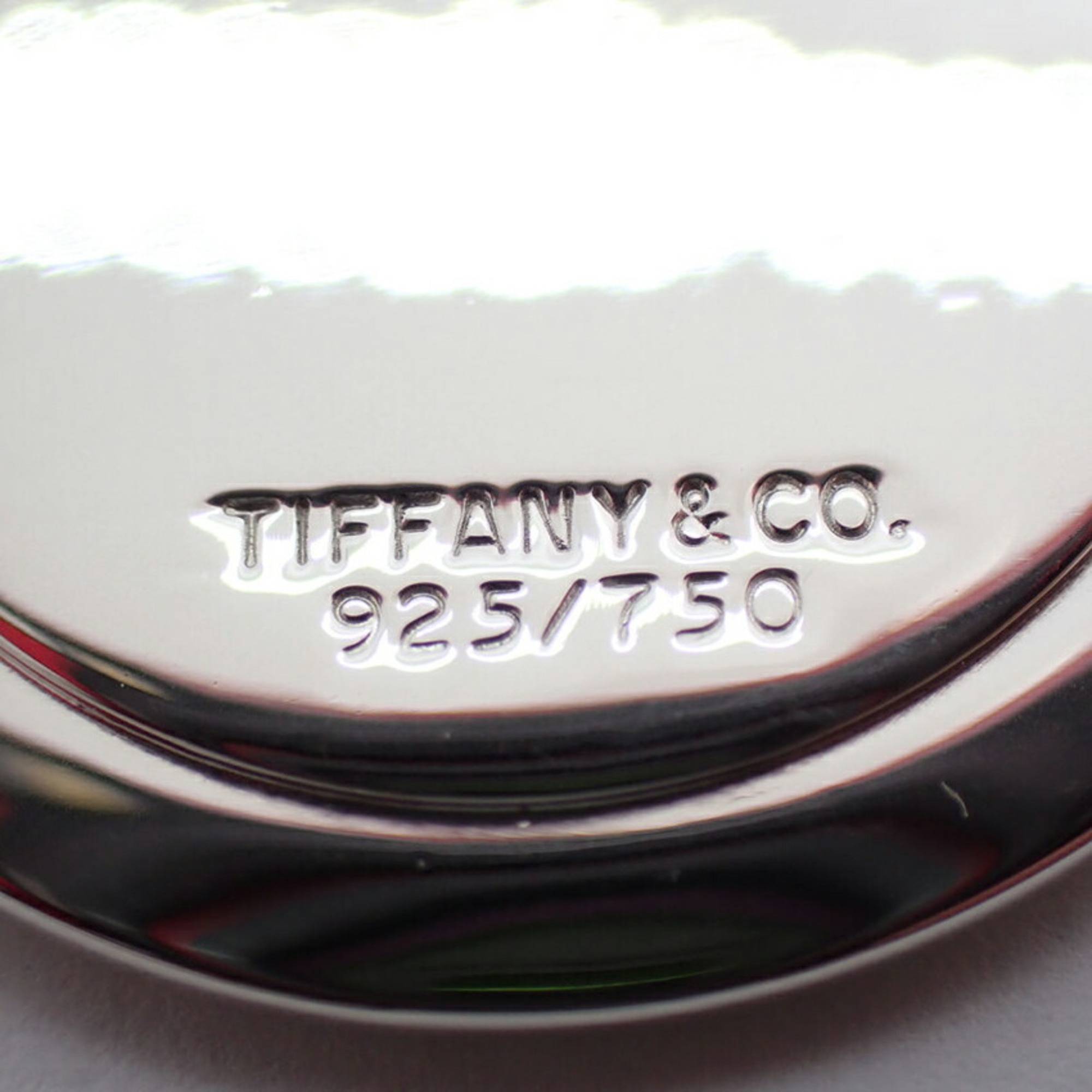 TIFFANY 925 750 combination round coin pendant top