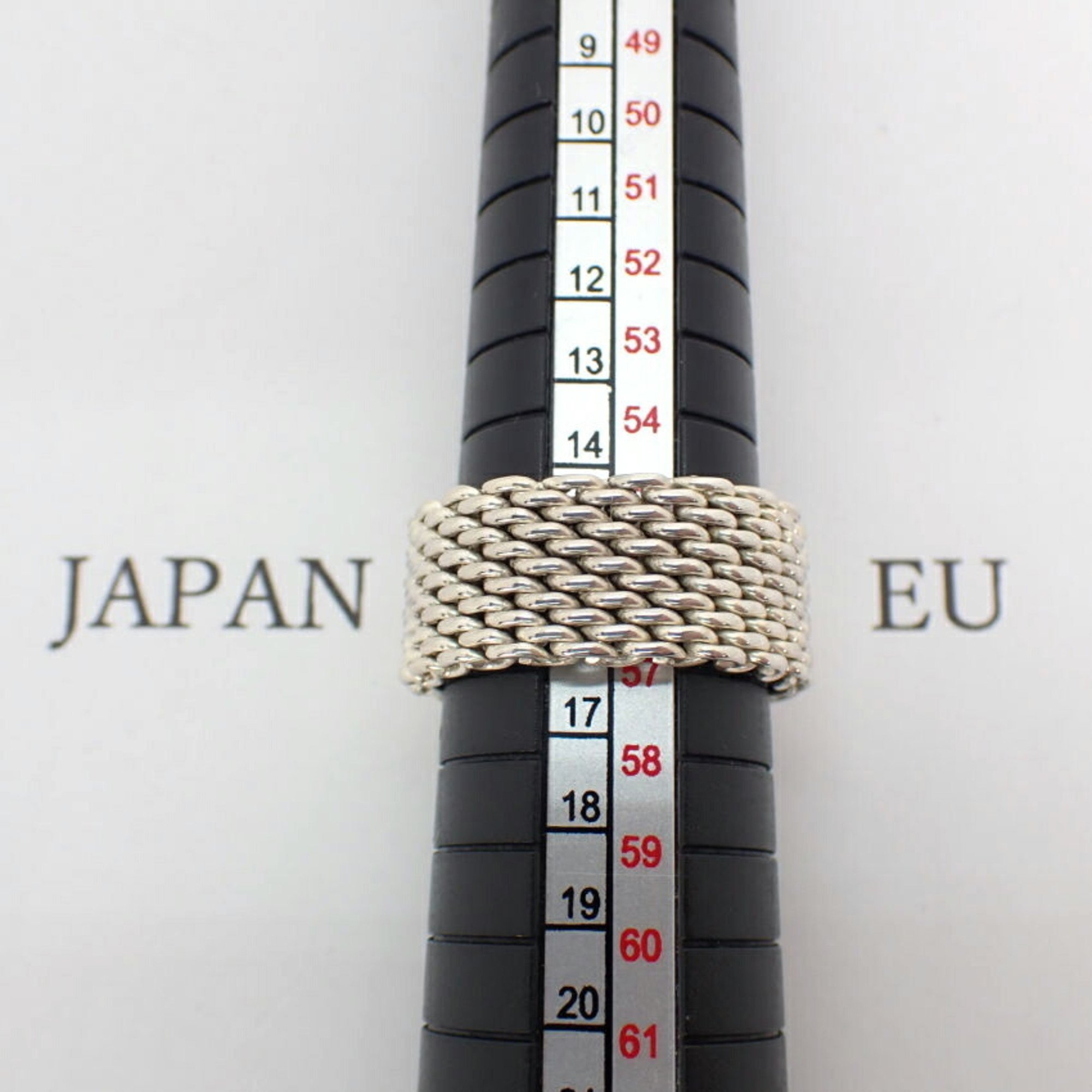 TIFFANY 925 Somerset mesh ring size 15.5