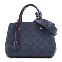 LOUIS VUITTON Handbag Crossbody Shoulder Bag Monogram Emprene Montaigne BB Navy Gold Women's M42747