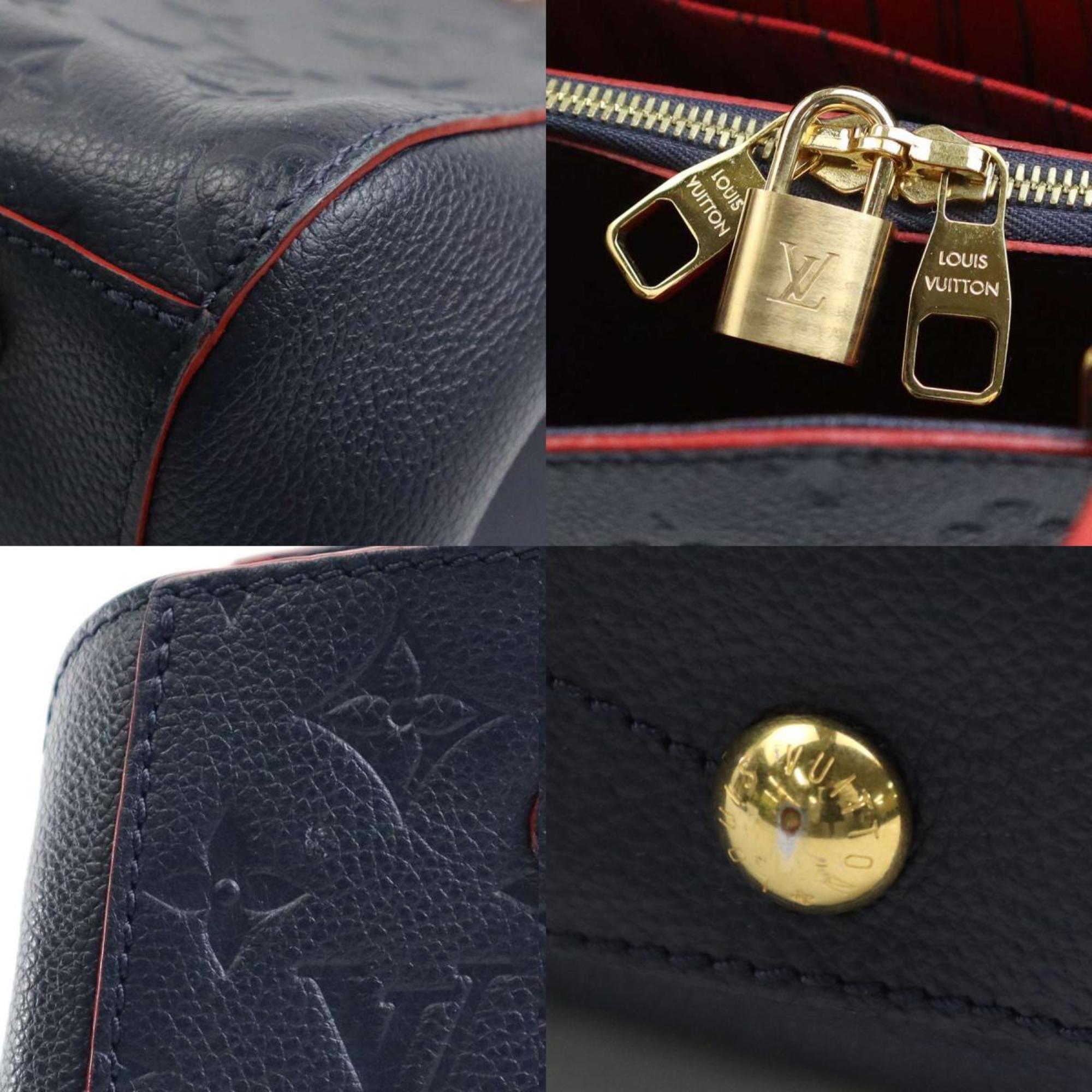 LOUIS VUITTON Handbag Crossbody Shoulder Bag Monogram Emprene Montaigne BB Navy Gold Women's M42747