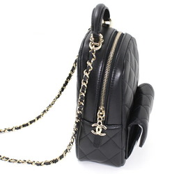CHANEL Backpack Shoulder Bag 2way Chain Handle Matelasse Coco Mark Lambskin Black AP3753 Women's Handbag BB3415
