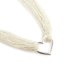 Tiffany TIFFANY&Co. Choker Toggle Chain Open Heart Silver 925 Women's