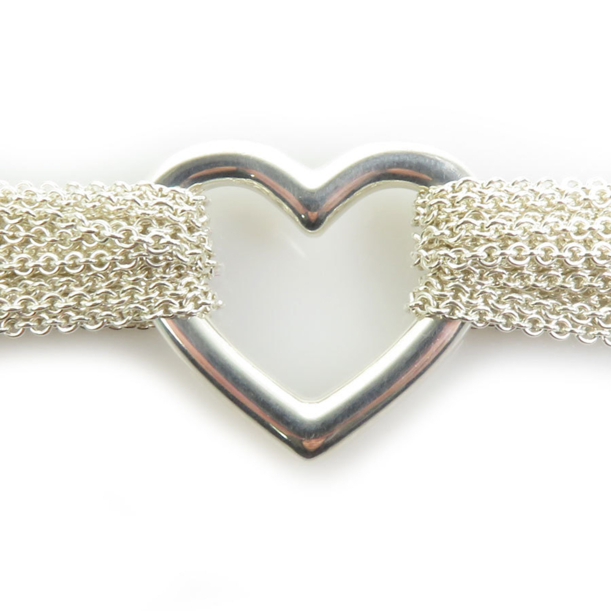 Tiffany TIFFANY&Co. Choker Toggle Chain Open Heart Silver 925 Women's