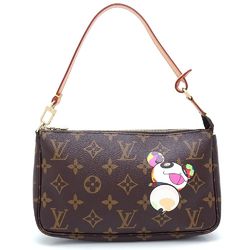 LOUIS VUITTON Monogram Pochette Accessoire M51981 Handbag Panda Takashi Murakami Collaboration Brown 350862