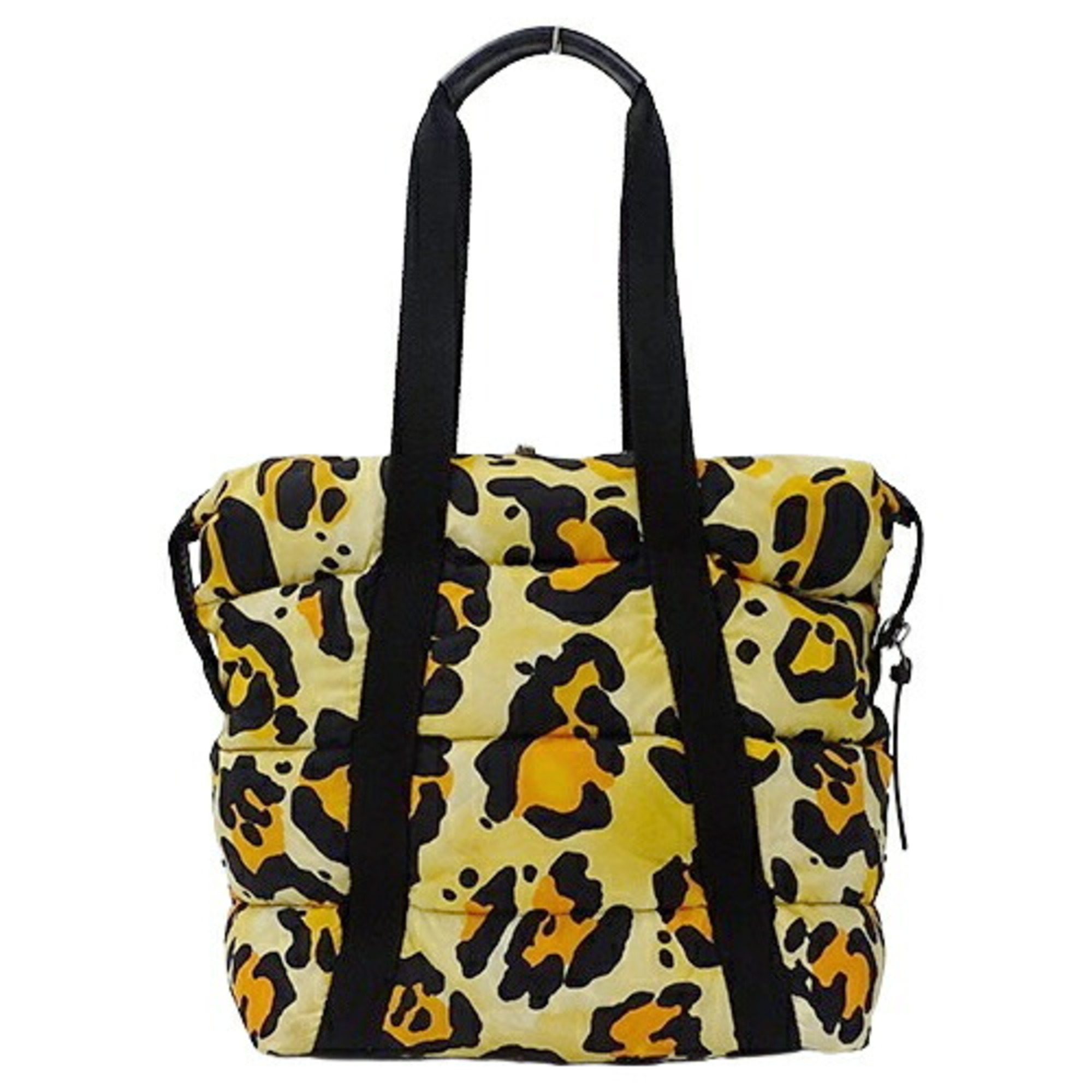 Moncler MONCLER bag ladies brand tote nylon down yellow leopard print animal pattern flower Richard Quinn