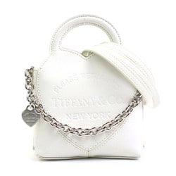 Tiffany TIFFANY&Co. Crossbody Shoulder Bag Return to Leather White Women's
