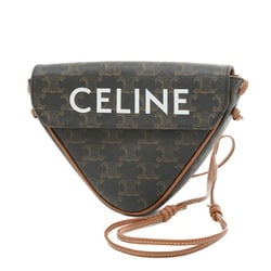 Celine Triomphe Triangle Shoulder Bag Tan 195902BZK