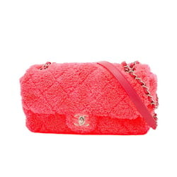 Chanel Matelasse Chain Shoulder Pile Fabric Pink